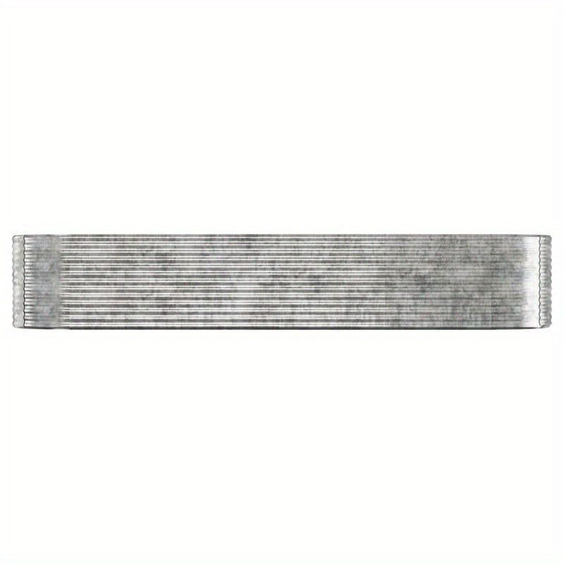 Plantenbak – Bloembak – Tuinbak – Balkonbak – Plantenbak Zilverkleurig – Poedergecoat Staal – Weerbestendig – Groot Formaat 396x100x68 cm