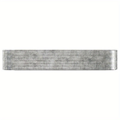 Plantenbak – Bloembak – Tuinbak – Balkonbak – Plantenbak Zilverkleurig – Poedergecoat Staal – Weerbestendig – Groot Formaat 396x100x68 cm