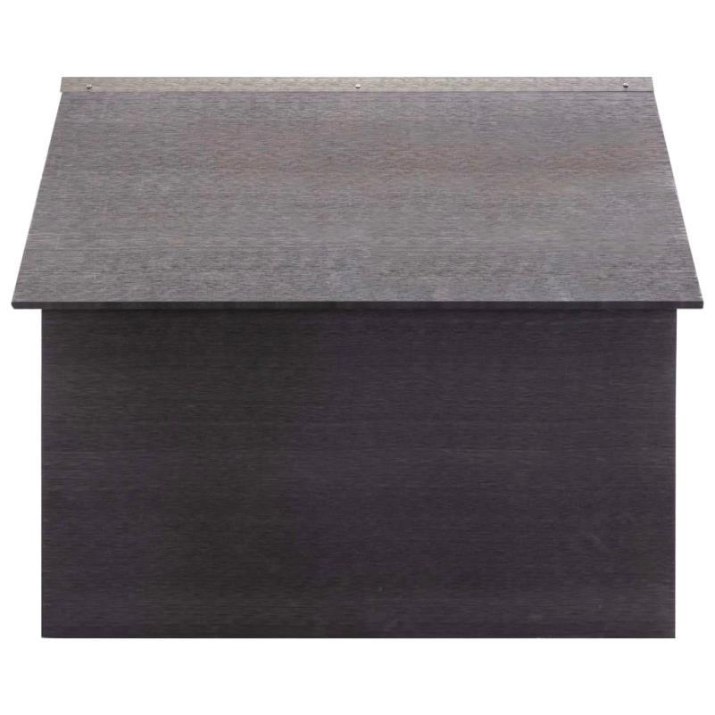 Grijze Tuintafel – Buiten Tafel – Tuinmeubel – Terrastafel – Balkonmeubel – Weerbestendig WPC – Stevig Metalen Frame 80x80x70 cm