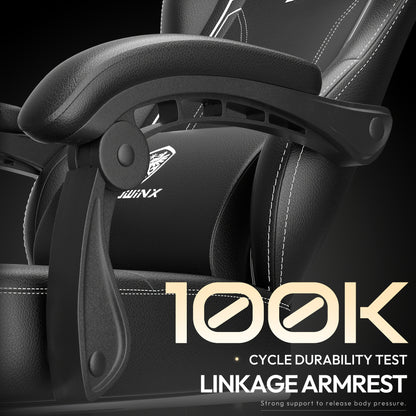 Gamingstoel – Gamestoel – Gaming Chair – Game Stoel – Bureaustoel – Ergonomisch – Kunstleer – Brede Rugleuning – Max 150 kg