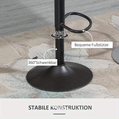 Barkruk – Barstoel – Keukenstoel – Draaibare Stoel – Barkruk Hoogte Verstelbaar – Ergonomisch Foam Zitkussen – Stevig Metalen Frame – Makkelijk Schoon Te Maken