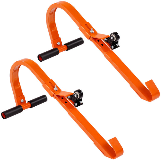 Ladderhaak – Dakhaak – Nokhaak – Ladderstabilisator – Ladderhouder – Stalen Constructie – 360° Draaibare Wielen
