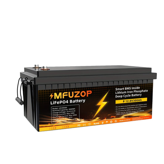 12V 300Ah Lithium-IJzerfosfaat Accu – LiFePO4 Batterij – Camper Accu – Caravan Accu – Energieopslag Accu – Intelligente BMS Bescherming – Langdurige Capaciteit