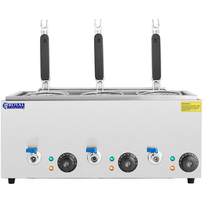 Pastamachine – Pastamaker – Pasta Koker – Pastamolen – Pastaproducent – 6 Mandjes – RVS – 3000W Met Verstelbare Temperatuur