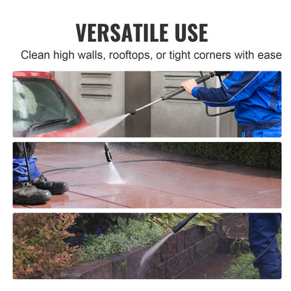 Drukspuitslang – Hogedrukslang – Waterslang – Reinigingsslang – Slang Verlenging – 30,5 meter Lang – Messingen M22 Schroefkoppeling – 4200 PSI Hoge Druk