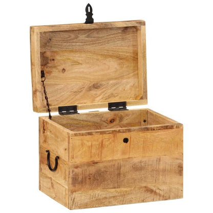 Opbergdoos Hout – Opbergbox – Opbergkist – Organizer – Opbergbak – Massief Mangohout Brun – Compact Formaat 39x28x31 cm – Duurzame Natuurlijke Waxafwerking