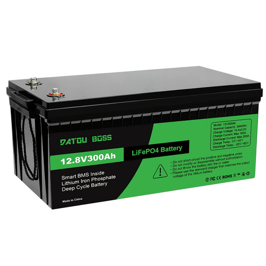 12V 300Ah LiFePO4 Accu – Lithium Accu – Deep Cycle Accu – Zonnepaneel Accu – Camper Accu – Ingebouwd 200A BMS – Meer dan 8000 Cycli Levensduur