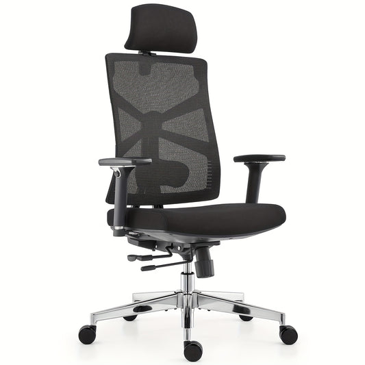 Bureaustoel – Bureaukruk – Gamestoel – Draaistoel – Office Chair – 4D Verstelbare Armleuningen – Ademend Mesh Met Lendensteun