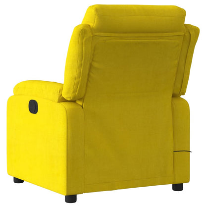 Fauteuil – Relaxstoel – Loungechair – Oorfauteuil – Zetel – Handmatig Verstelbaar – Zachte Stof Geel