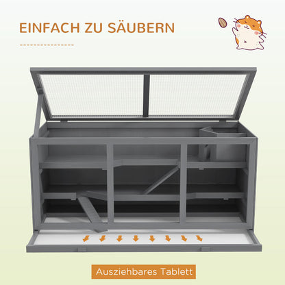 Lockable Wooden Hamster Cage Removable Base Ramp Ventilated, Animal Cage, Gerbil Cage, Hamster Cage Large, Hamster Enclosure, Hamster House, Hamster Supplies, Hamster Stuff, Mouse Cage, Small Animal Cage, Animal Enclosure, Ca