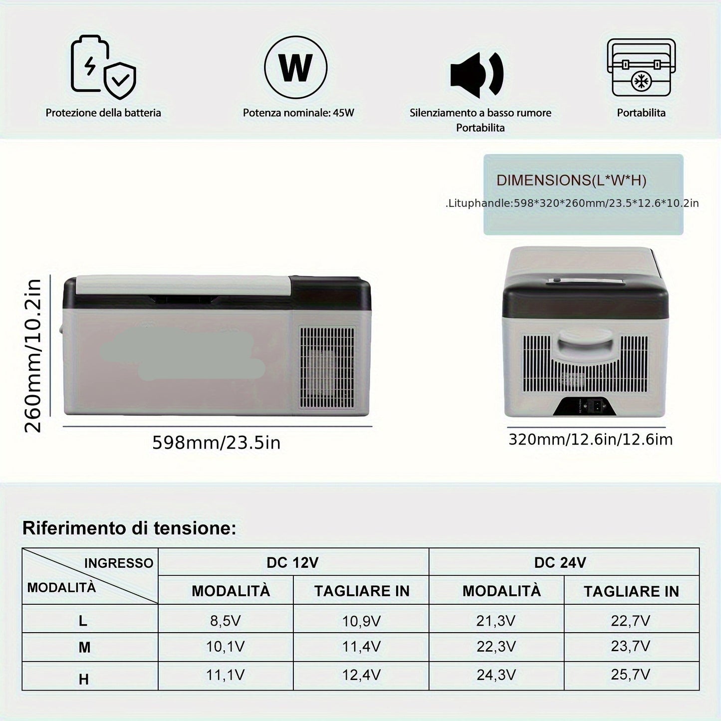 Draagbare Koelkast – Mini Koelbox – Mobiele Koelkast – Auto Koelkast – Camper Koelkast – 11-20 Liter – 12/24V En 100-240V Met Compressor