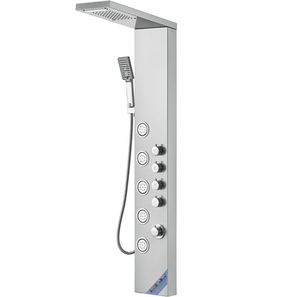 4-in-1 Douchepaneel – Doucheset – Regendouche – Massagejets – Handdouche – Roestvrij Staal – Extra Groot Bovenstuk – Anti-Kalk Sproeigaatjes