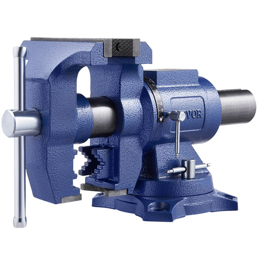 Bankschroef – Bankklem – Werkbankklem – Gietijzeren Bankschroef – Mini Bankschroef – 360° Draaibaar – Duurzaam Gesmeed Gietijzer – 16,5 cm Bekbreedte