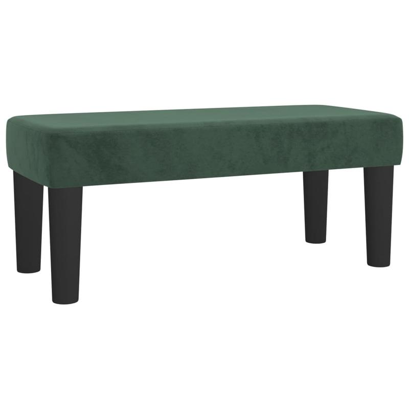 Boxspring – Bed – Slaapbank – Tweepersoonsbed – Eenpersoonsbed – Donkergroen Fluwelen Bekleding – Stevig Hardhouten Frame – 100x200 cm