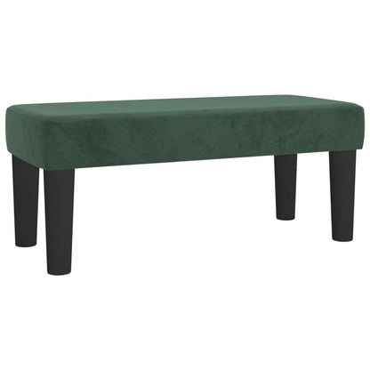 Boxspring – Bed – Slaapbank – Tweepersoonsbed – Eenpersoonsbed – Donkergroen Fluwelen Bekleding – Stevig Hardhouten Frame – 100x200 cm