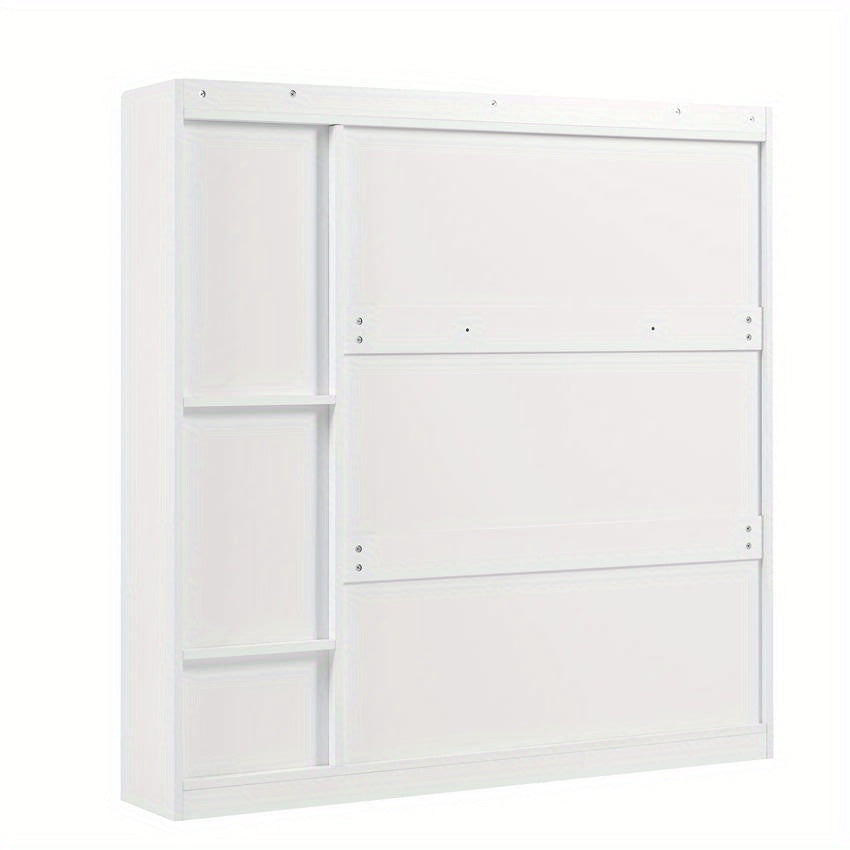 Schoenenkast – Schoenopberger – Schoenmeubel – Schoenrek – Schoenbank – Wit MDF – Kantelbare Lades en Opvouwbare Zitbank