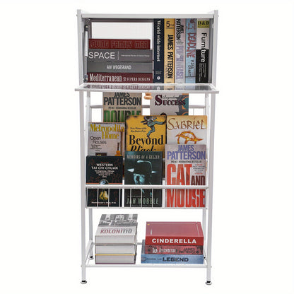 Boekenkast – Boekenrek – Opbergkast – Vakkenkast – Stellingkast – Compact 55x28x120 cm – Hoogwaardig Houten Materiaal