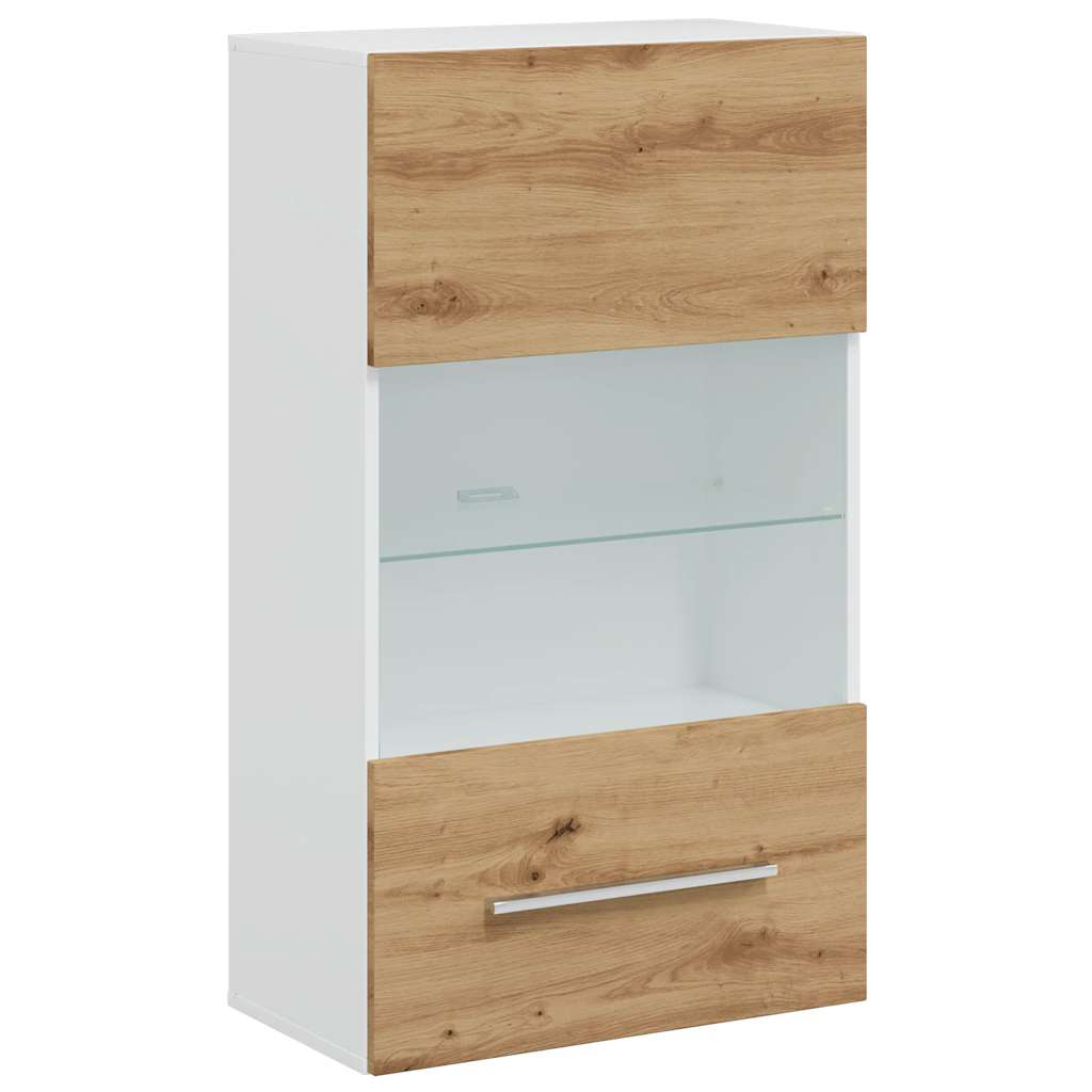 TV meubel – TV kast – TV dressoir – Lowboard – Wandmeubel – Eikenhoutlook – LED Verlichting