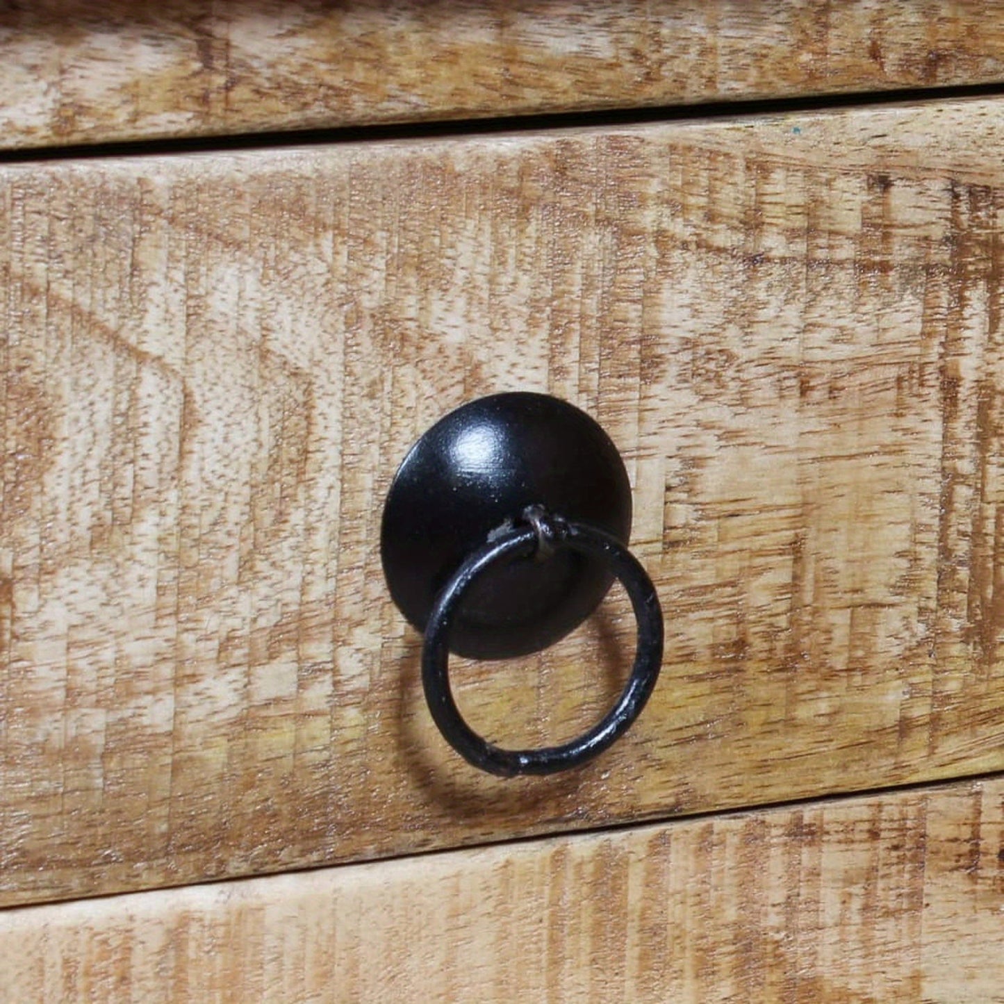 Salontafel – Koffietafel – Woonkamertafel – Bijzettafel – Eettafel – Ruw Mangohout – 70x70x40 cm – 5 Lades + Groot Opbergvak