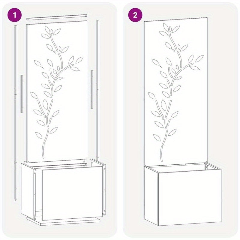 Plantenbak – Bloembak – Plantenpaneel – Tuinbak – Kruidenbak – Zwart Koudgewalst Staal – 50x140 cm Weerbestendig & Stevig