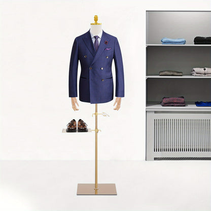 Paspop heren – Etalagepop – Kleermakerspop – Modepop – Mannequin – Verstelbaar 70-130 cm – Stevig kunststof en houten armen