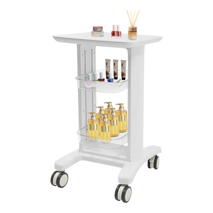 Opbergwagen – Opbergtrolley – Beauty Trolley – Werkwagen – Salonwagen – 3-laags – Stevig ABS Kunststof – Zwenkwieltjes Met Rem