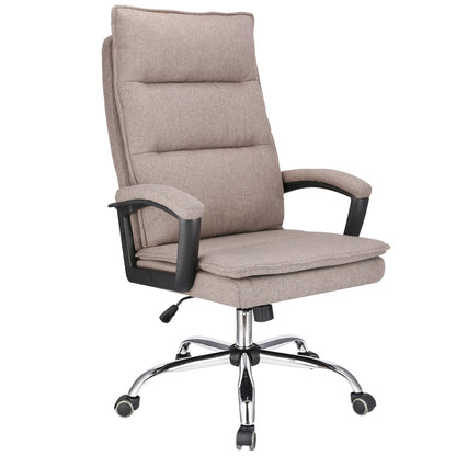 Bureaustoel – Office Chair – Draaistoel – Kantoorstoel – Bureaustoelen Voor Volwassenen – Verstelbare Zithoogte 43-49 cm – Stoffen Bekleding Bruin