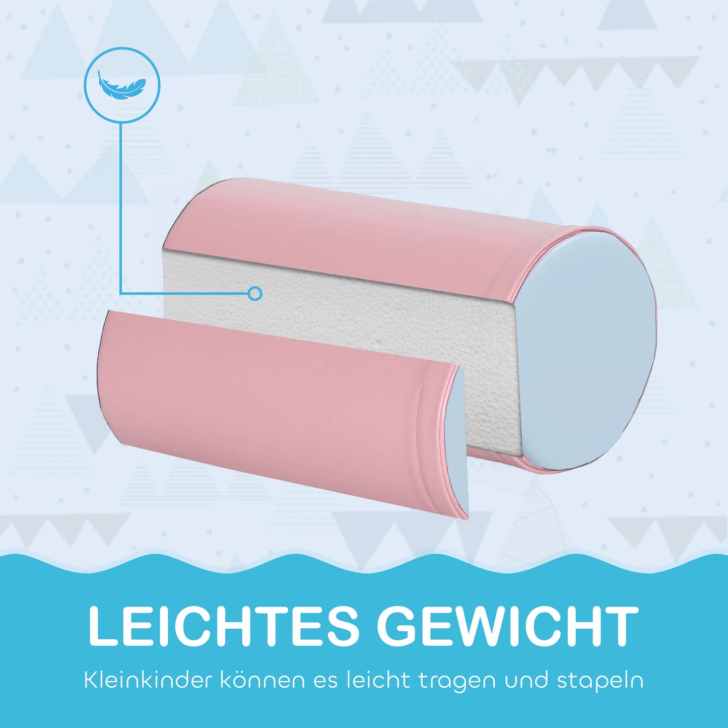 Zachte Speelkubussen – Foam Blokken – Speelblokken – Bouwen Voor Kinderen – Speelblokken Baby – Veilig Kunstleer – 5-delige Set Multikleur