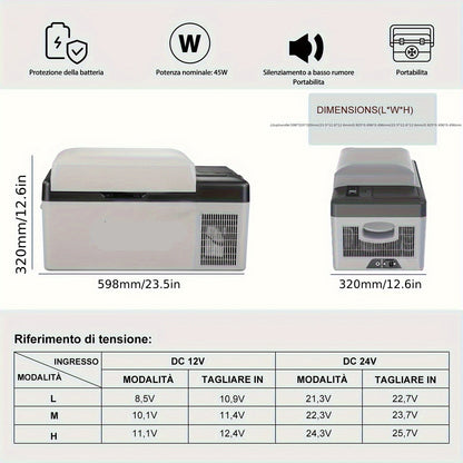 Draagbare Koelkast – Mini Koelkast – Mobiele Koelkast – Camping Koelkast – Auto Koelkast – 11-20 Liter – Werkt Op 12/24V En 100-240V