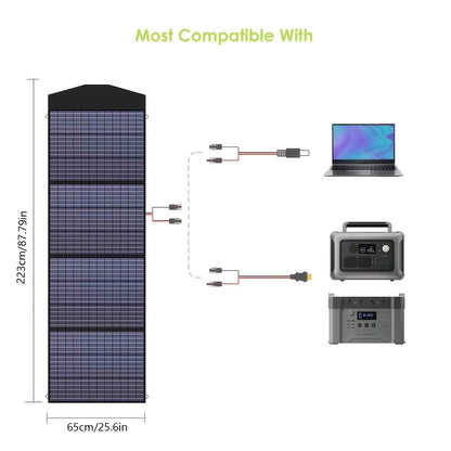 ALLPOWERS 400W/200W/100W Portable Solar Panel Featuring 36V+ Solar Output with XT60/DC Adapter for Power Stations, Solar Generators, Camping, Rvs, Boats, Emergency Power, And Outdoor Gardens.