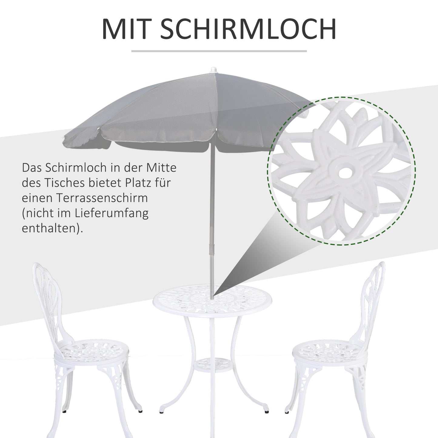 Zonneparasol – Parasols – Tuinparasol – Terrasparasol – Balkonscherm – Donkergrijs – 2,3 Meter Groot – Verstelbaar Met Koord En Kurk