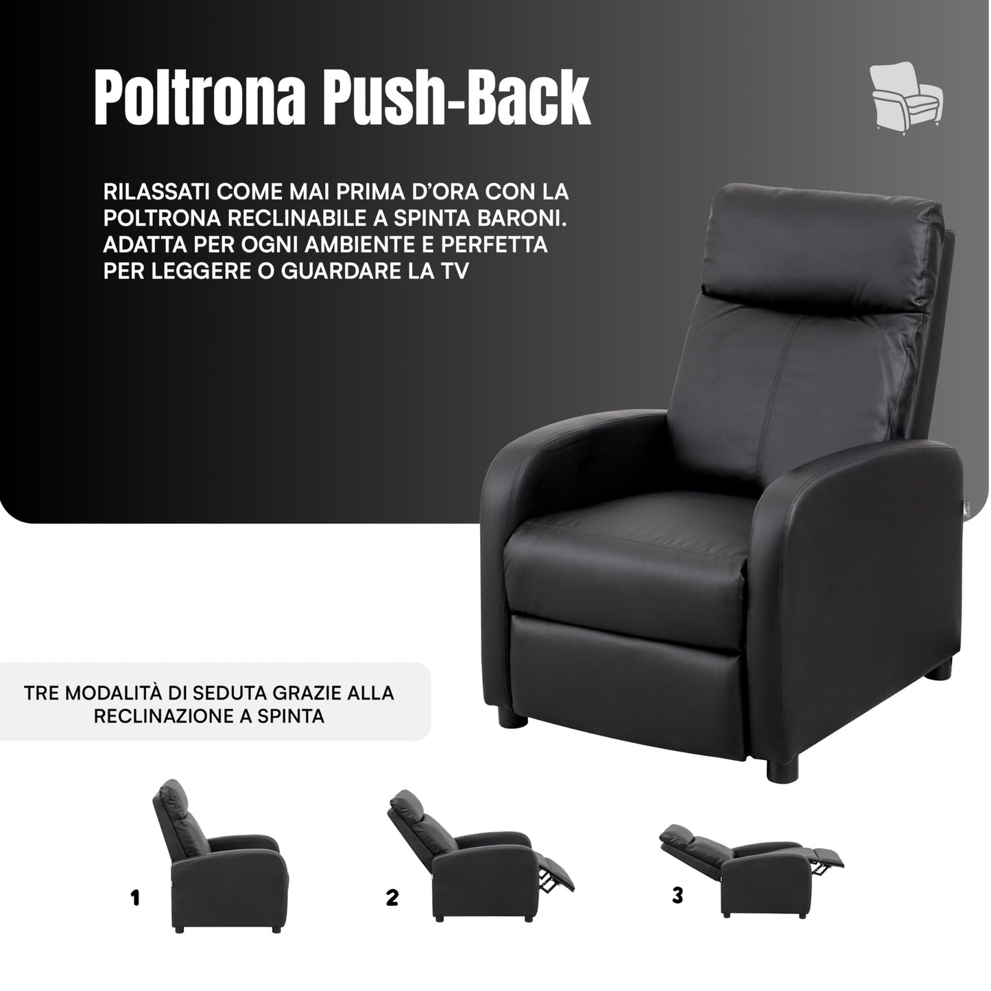 Elektrische Relaxfauteuil – Relaxstoel – Loungefauteuil – Verstelbare Stoel – Recliner – Zacht Schuim – Afstandsbediening & Voetensteun – Compact 66x75x99 cm