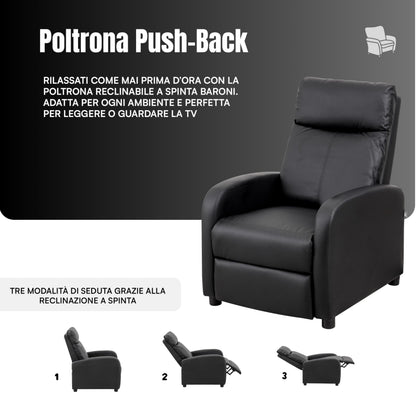 Elektrische Relaxfauteuil – Relaxstoel – Loungefauteuil – Verstelbare Stoel – Recliner – Zacht Schuim – Afstandsbediening & Voetensteun – Compact 66x75x99 cm