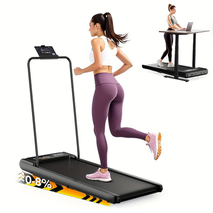 Loopband – Wandelband – Hardloopband – Wandelmachine – Treadmill – 2-in-1 Inklapbaar – 0,60 PK Stille Motor – 4 Hellingsniveaus & App Bedienbaar