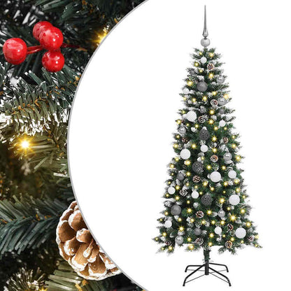 150cm PVC Green Artificial Christmas Tree Suitable for Living Room Holiday Decoration Bedroom Corner Arrangement Entrance Scene Embellishment