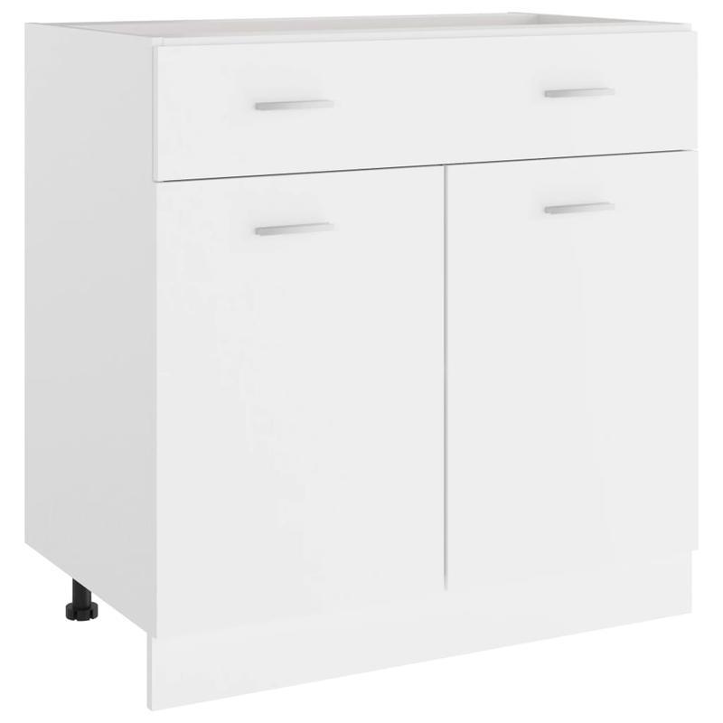 3-Ladenkast – Ladekast – Opbergmeubel – Kledingkast – Dressoir – Wit – 80x46x81,5 CM – Hardhout & Spaanplaat – Direct Gebruiksklaar – Strak en Tijdloos Design