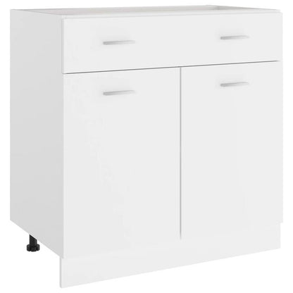 3-Ladenkast – Ladekast – Opbergmeubel – Kledingkast – Dressoir – Wit – 80x46x81,5 CM – Hardhout & Spaanplaat – Direct Gebruiksklaar – Strak en Tijdloos Design