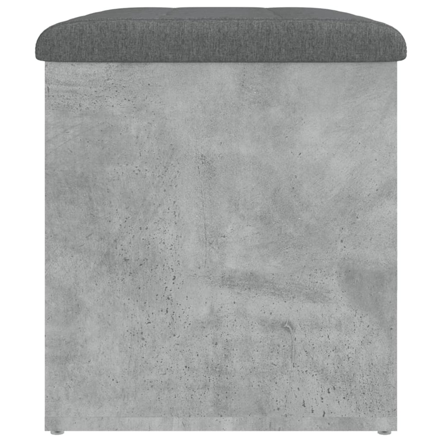 Bankje Met Opbergruimte – Zitbank – Opbergbank – Zitkist – Schoenenbank – Beton Grijs – Hout – Compact 62x42x45 cm – Multifunctioneel Voor Hal Slaapkamer Woonkamer