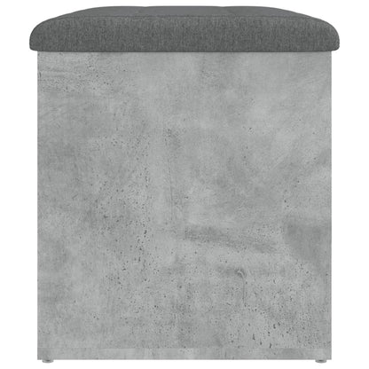 Bankje Met Opbergruimte – Zitbank – Opbergbank – Zitkist – Schoenenbank – Beton Grijs – Hout – Compact 62x42x45 cm – Multifunctioneel Voor Hal Slaapkamer Woonkamer
