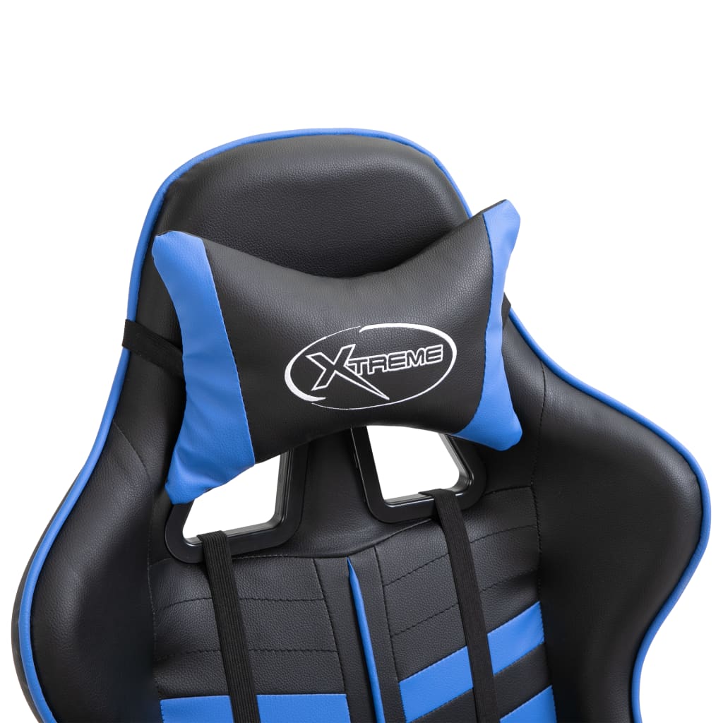 Gamingstoel – Bureaustoel – Racestoel – Gamestoel – Werkstoel – Ergonomisch Design – Verstelbare Rugleuning – Blauw