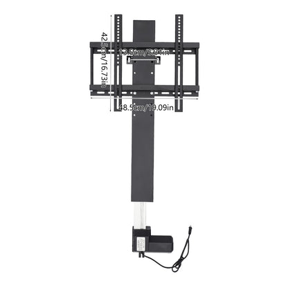 TV Lift – Motorische TV Standaard – Gemotoriseerde TV Beugel – In Hoogte Verstelbaar – Verstelbare TV Houder – 26-57 Inch – Aluminium – Stille Motor