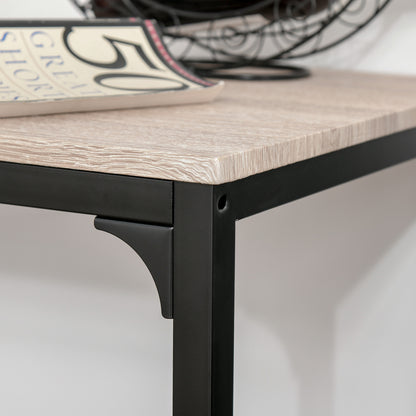 Barset – Barkrukken – Bartafel – Eettafel Set – Bistroset – Natuurlijk Hout – Zwart Metalen Frame – 2 Stoelen Met Rugleuning – Compact & Stijlvol