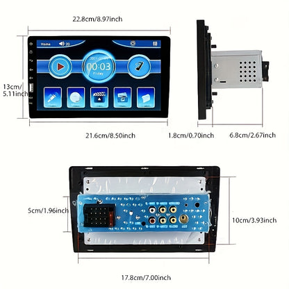 Autoradio – MP5 Speler – Auto Radio – 1 Din Radio – 9 Inch Touchscreen – 2.5D HD 1080P – Mirror Link – Inclusief Microfoon & Achteruitrijcamera