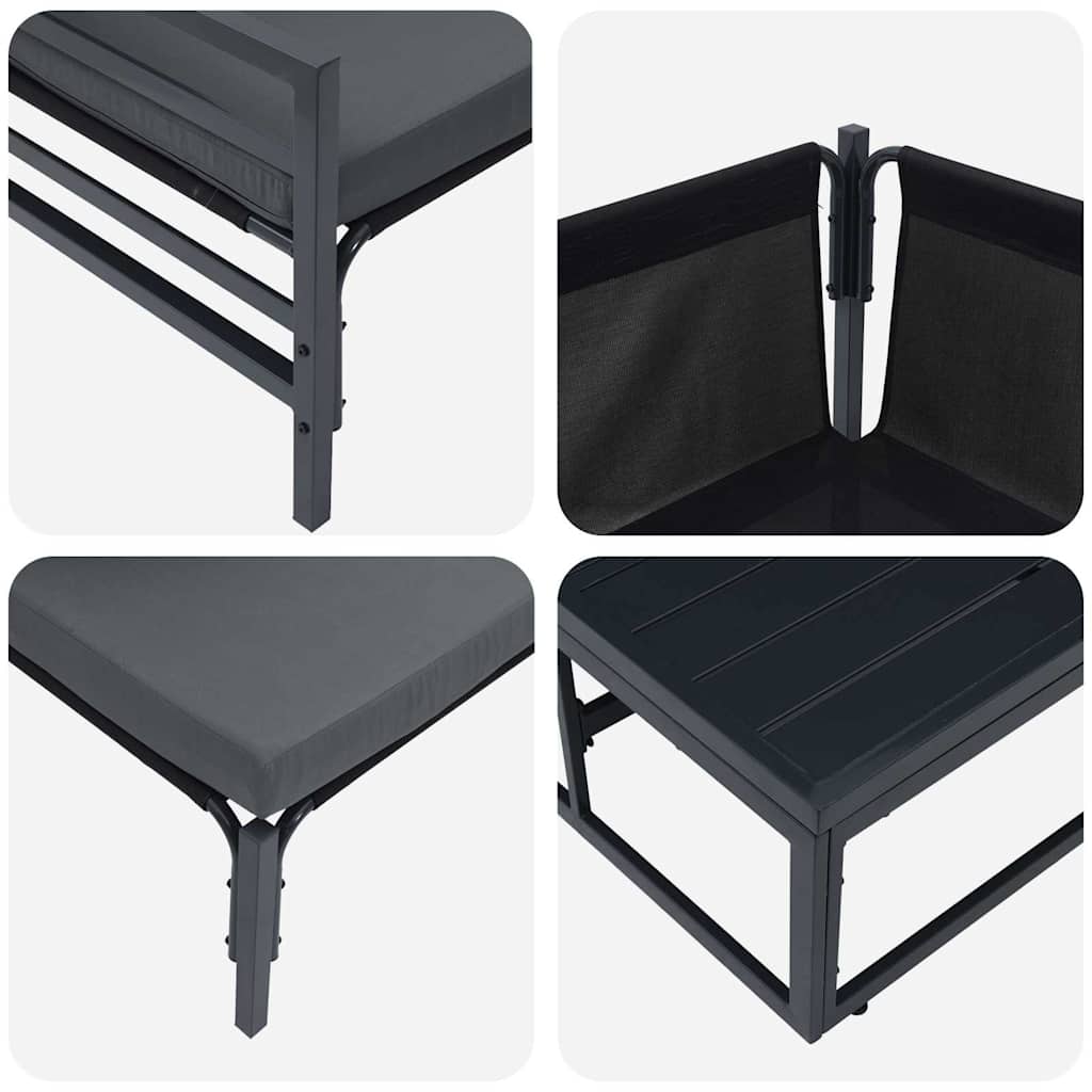 Tuinset – Loungeset – Zitgroep – Balkonset – Loungegroep – Modular Design – Weerbestendig Kunststof Zonder Tafel