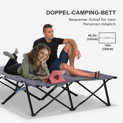 Campingbed – Tentbed – Kampeerbed – Buitenbed – Veldbed – Tweepersoons – Waterafstotende Oxford Stof – Draagvermogen 136 kg