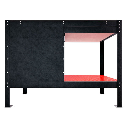 Werkbank – Werktafel – Werkbank Met Lade – Opbergtafel – Stalen Werkbank – 120x60 cm – Zwart Gepoedercoat Staal