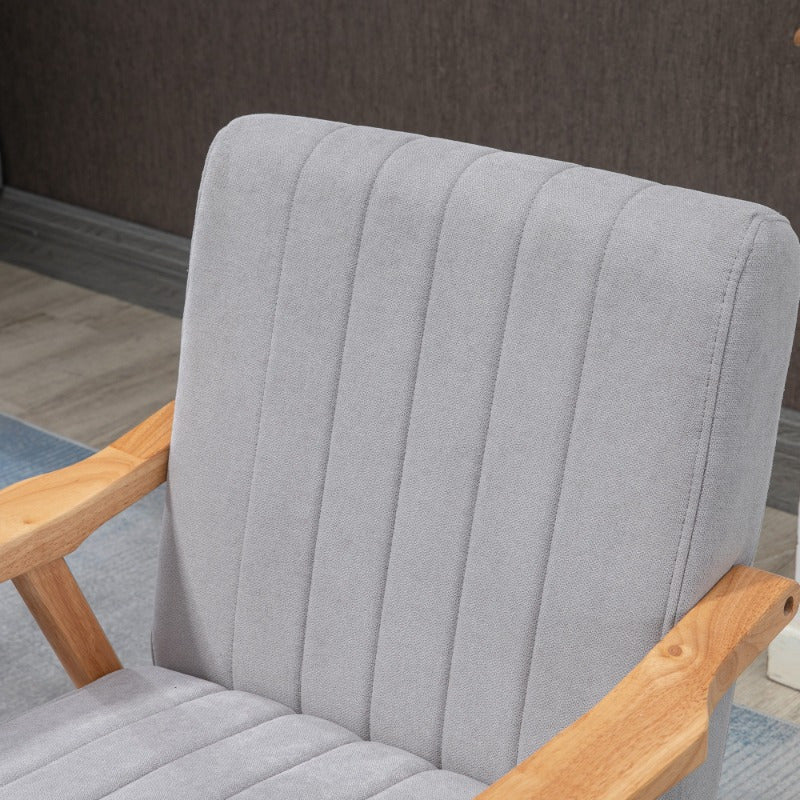 Lounge Fauteuil – Relaxstoel – Armstoel – Zitstoel – Scandinavische Moderne Zithoek – Gevoerde Zitting – Lichtgrijs Metaalframe – Geen Montage – Gemakkelijk Schoon Te Maken