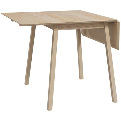 Uitklaptafel – Klaptafel – Inklapbare Tafel – Vouwtafel – Eettafel – Massief Grenenhout – 2 Uitklapbare Zijvlakken 110x86x75 cm