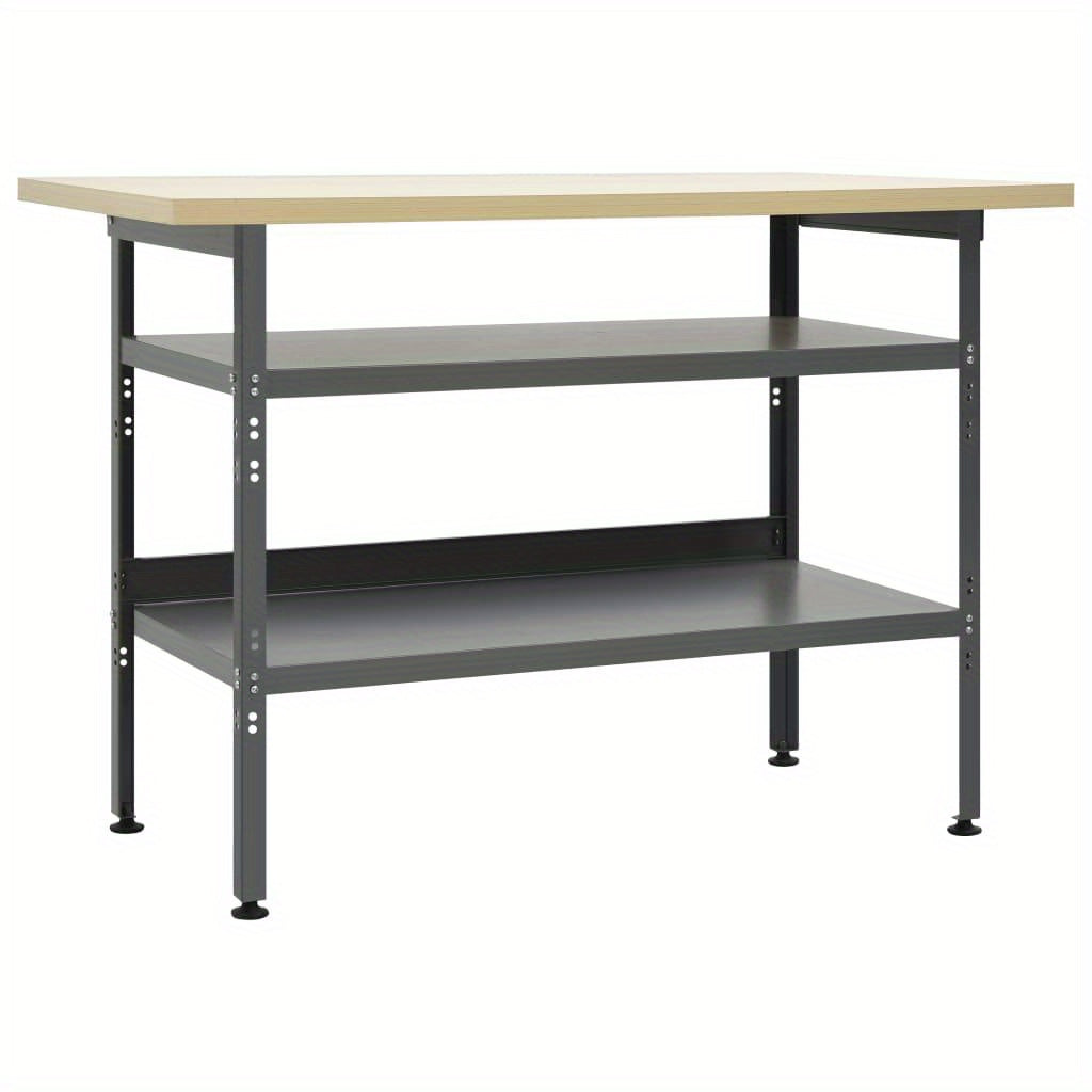 Werkbank – Werktafel – Werkbank Met Opbergruimte – Montagebank – Hobbytafel – Stalen Frame – 119x60x85 cm – Robuust En Multifunctioneel