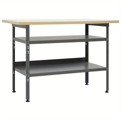 Werkbank – Werktafel – Werkbank Met Opbergruimte – Montagebank – Hobbytafel – Stalen Frame – 119x60x85 cm – Robuust En Multifunctioneel